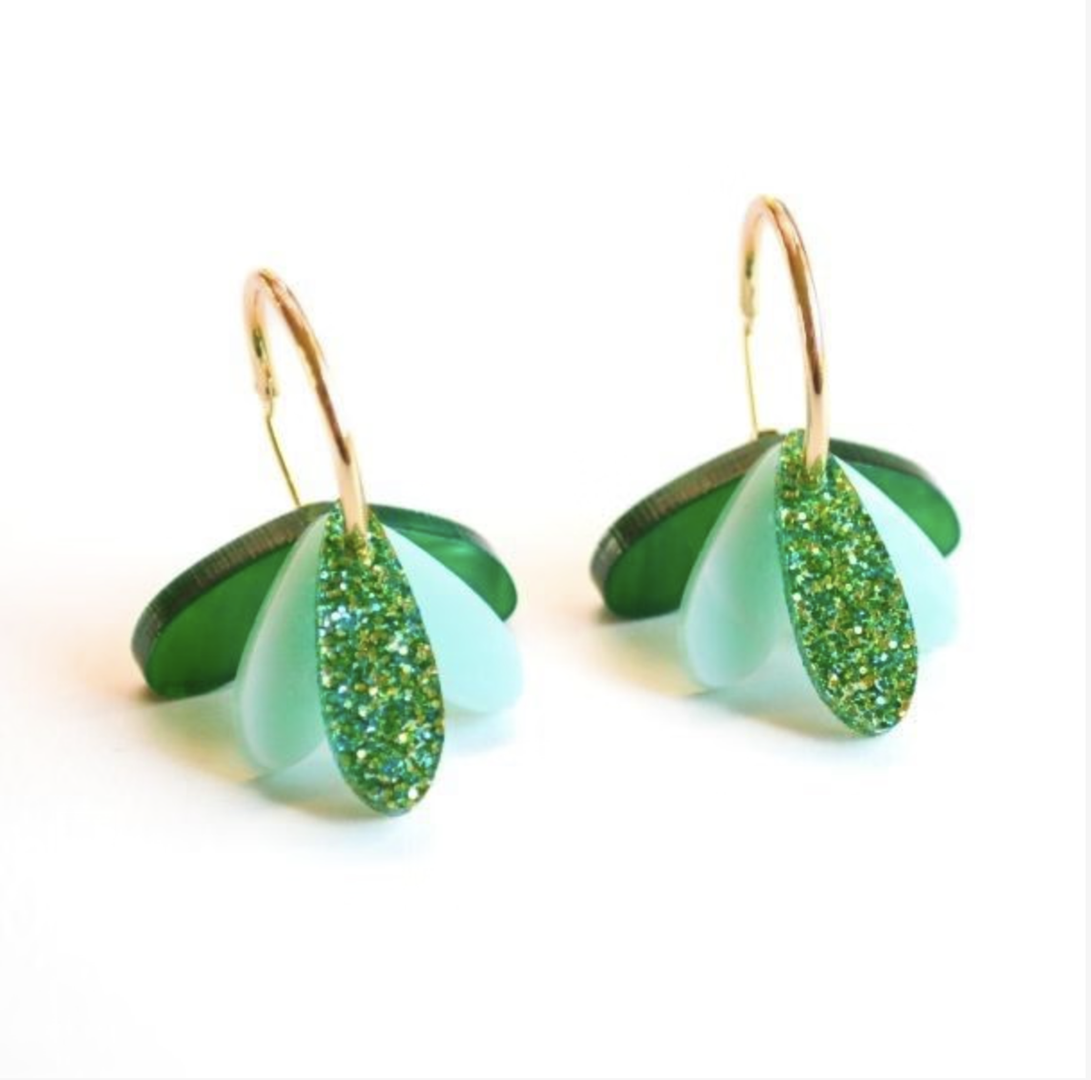 Happy Hour - Green Earrings