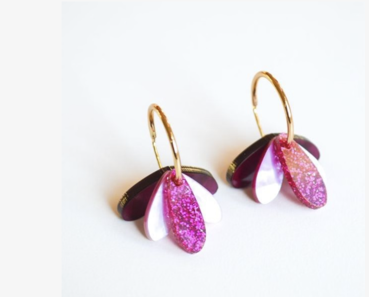 Happy Hour - Merlot Earrings