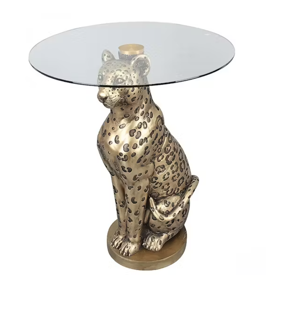 Leo Leopard Side Table