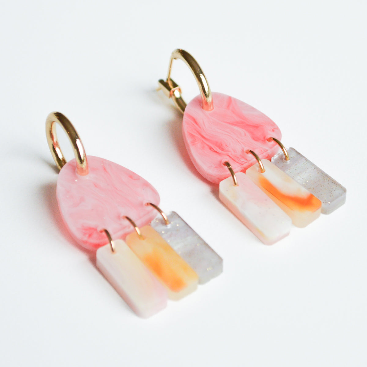 Sunset - Coral Earrings
