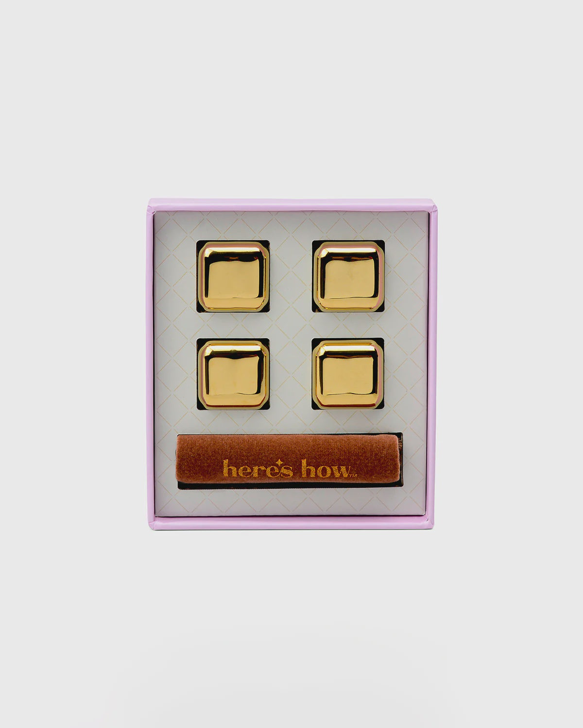 Ruby Cubes - Gold Cocktail Chillers