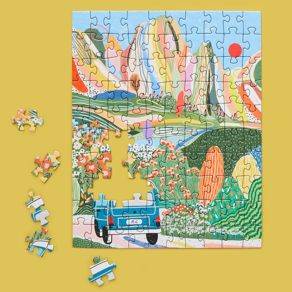 Day Tripping Puzzle - Snax Size Jigsaw 100 Pc