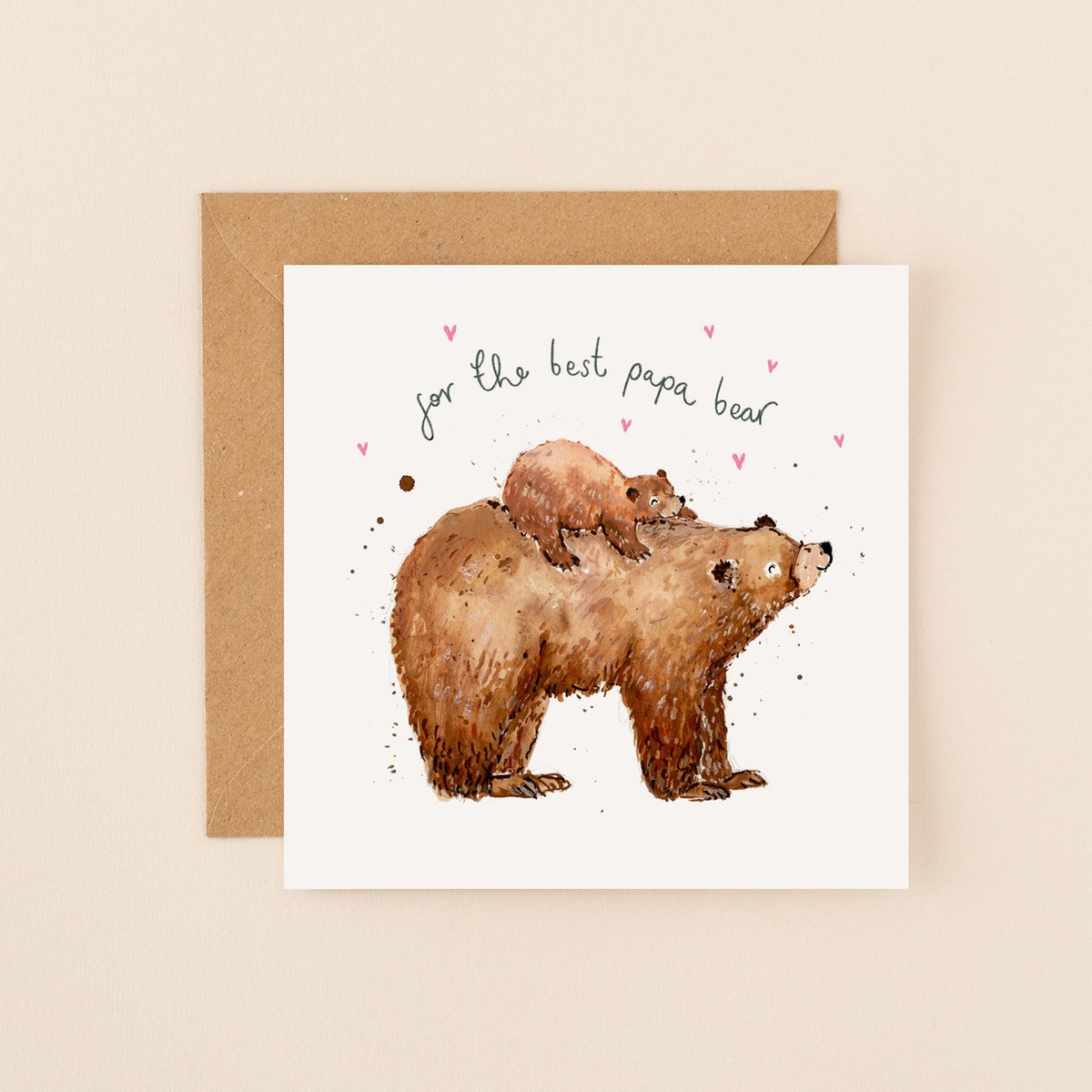 Best Papa Bear - Greeting Card