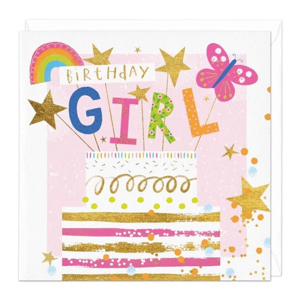 Butterfly Birthday Girl - Greeting Card