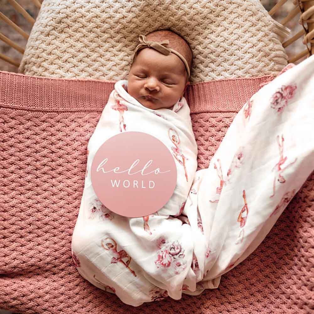 Diamond Knit Baby Blanket - Rosa