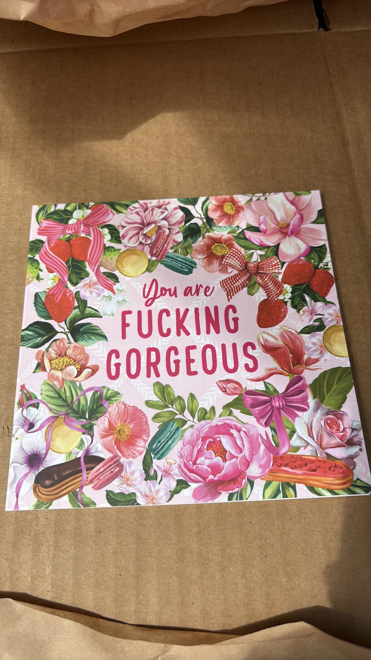 F@@king Gorgeous… greeting card