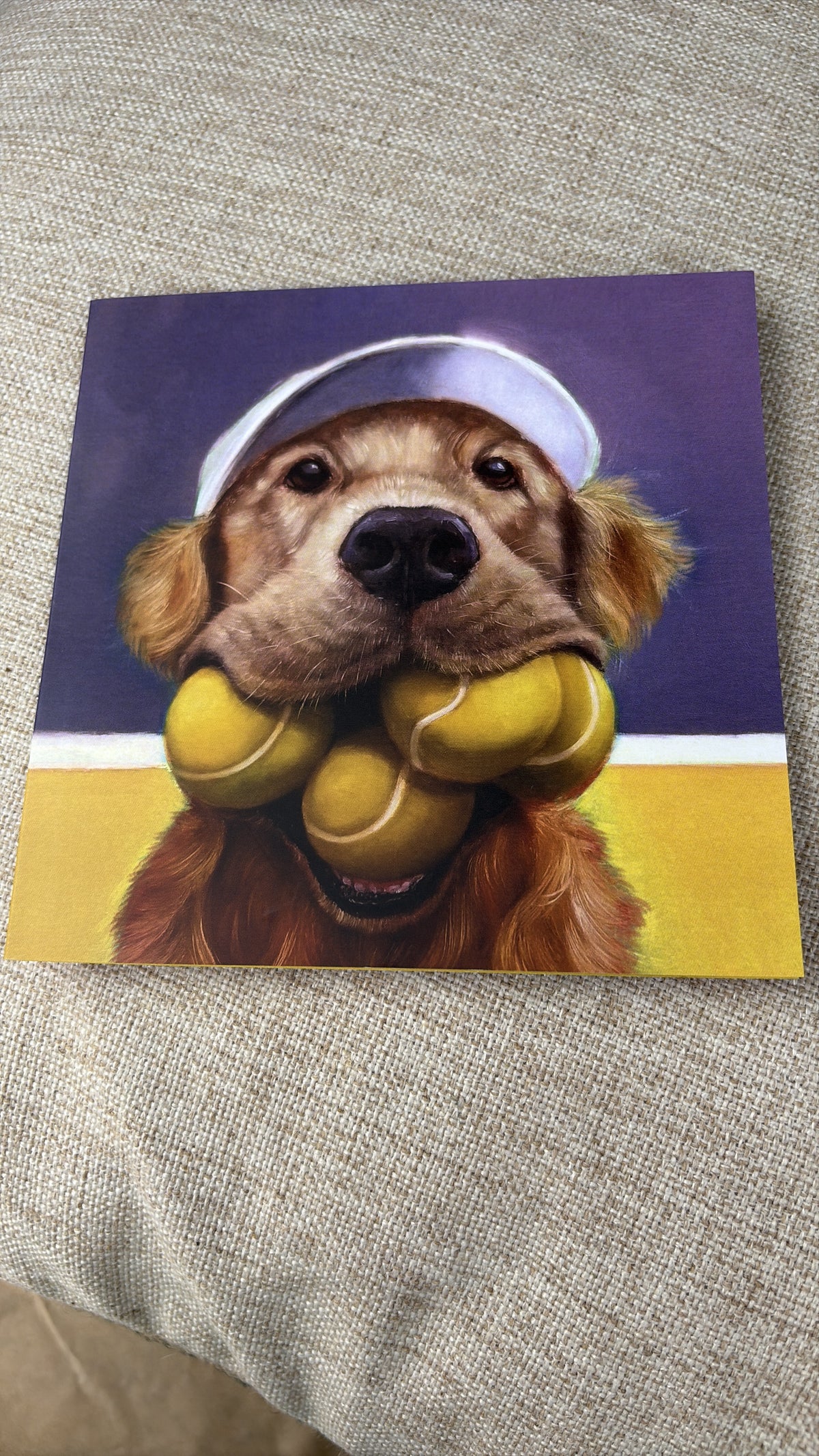 Labrador Tennis…. Greeting card