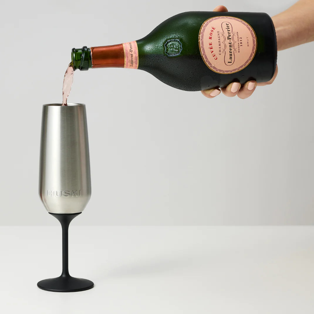 Huski Champagne Flute - Brushed Stainless