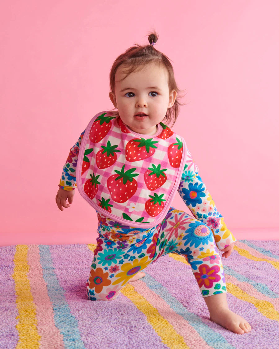 Strawberry Jam Organic Cotton Bib One Size