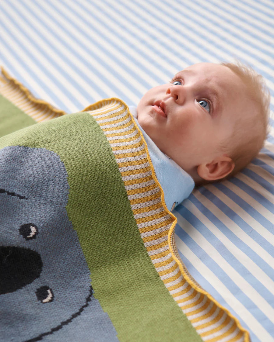 Home Among The Gum Trees Cotton Knitted Blanket One Size