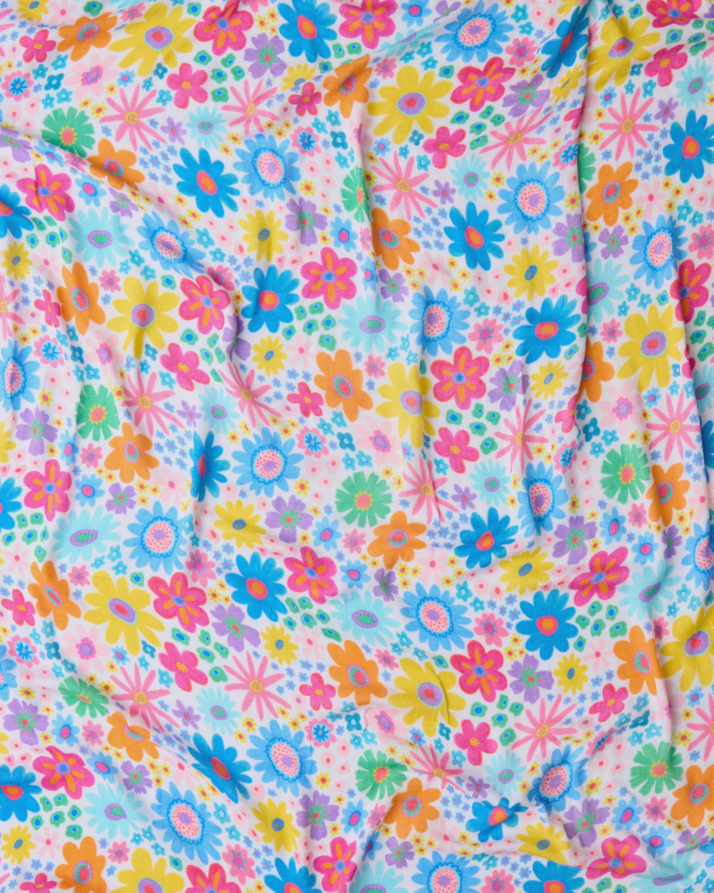 Rainbow Flowers Bamboo Swaddle One Size