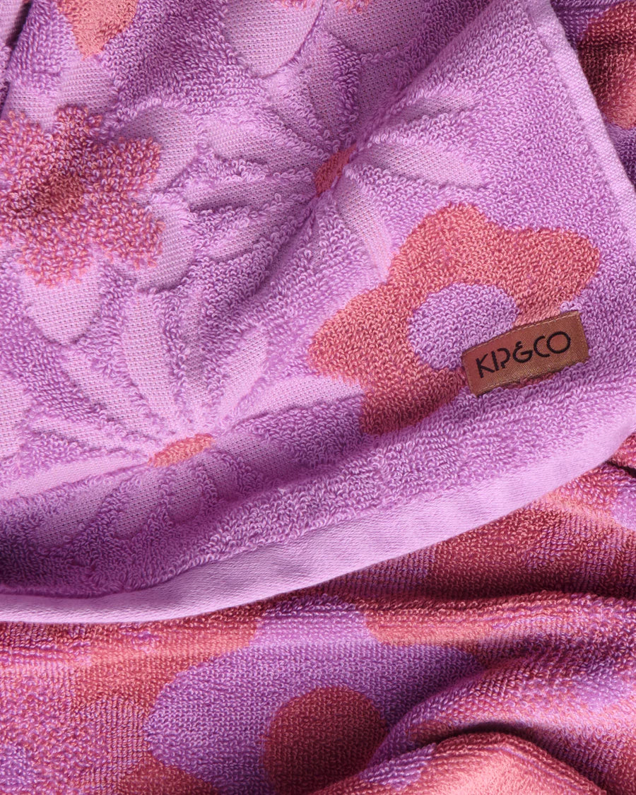 Peach Fleur Terry Baby Towel One Size