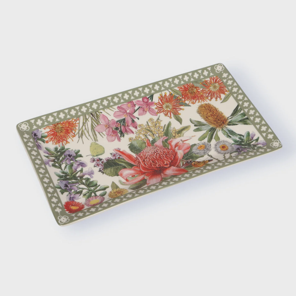 Large Ceramic Tray Botanical Blooms