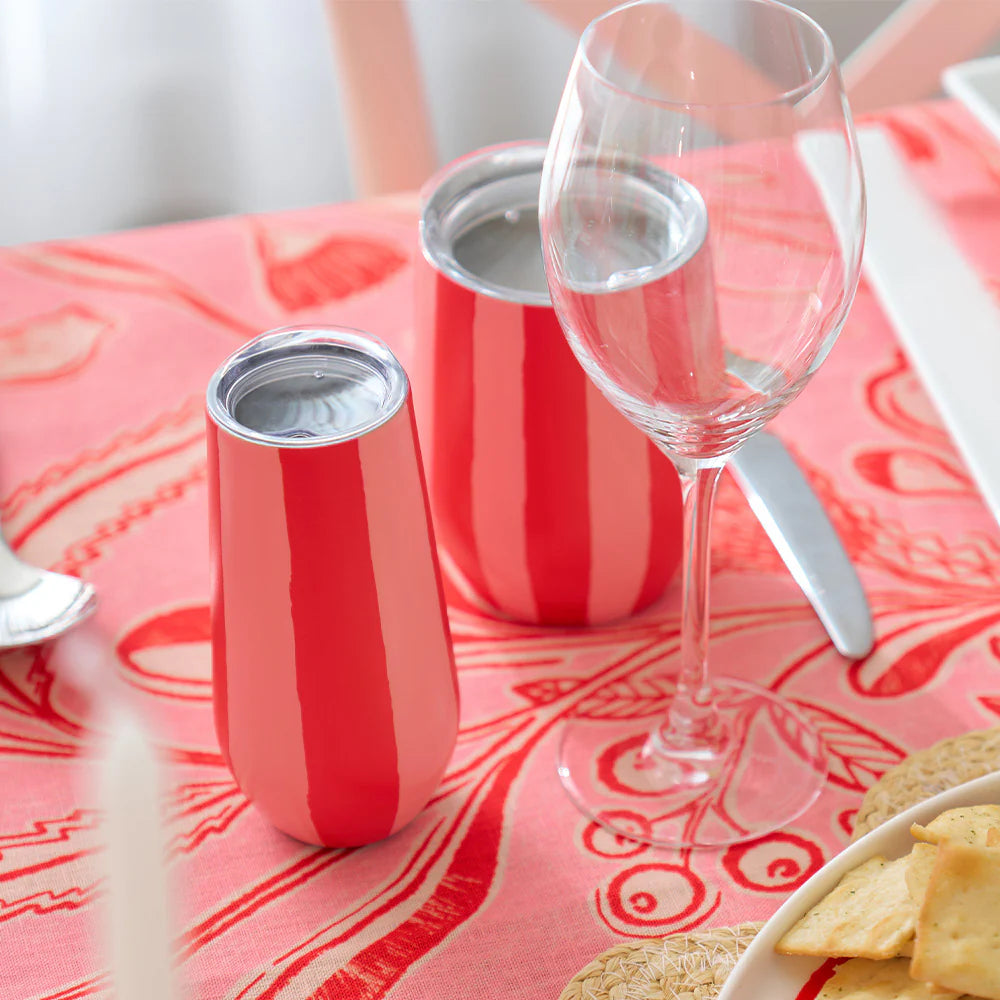 DRINK TUMBLER STAINLESS - RED STRIPE