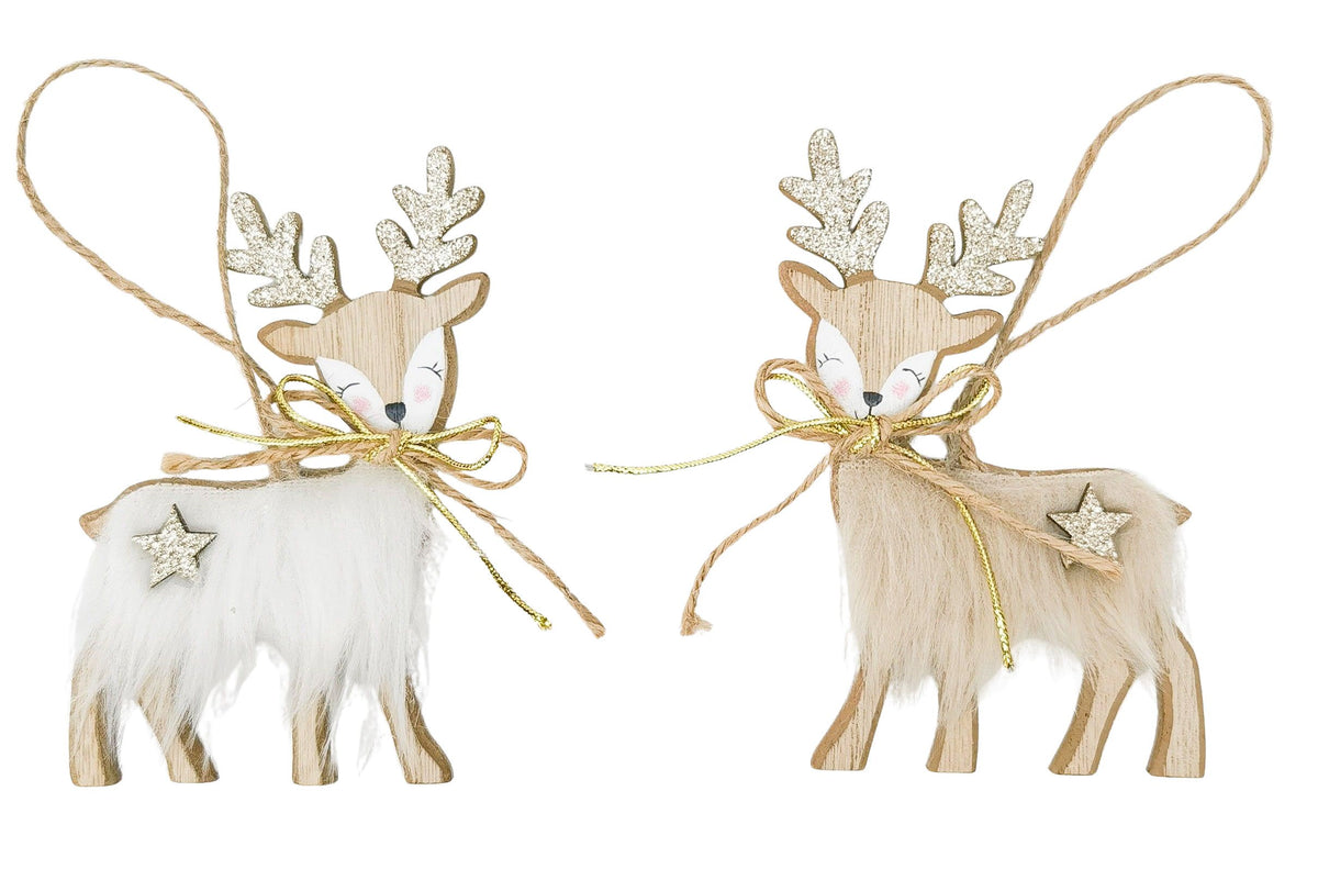 Fluffy Reindeer Hanging decoration