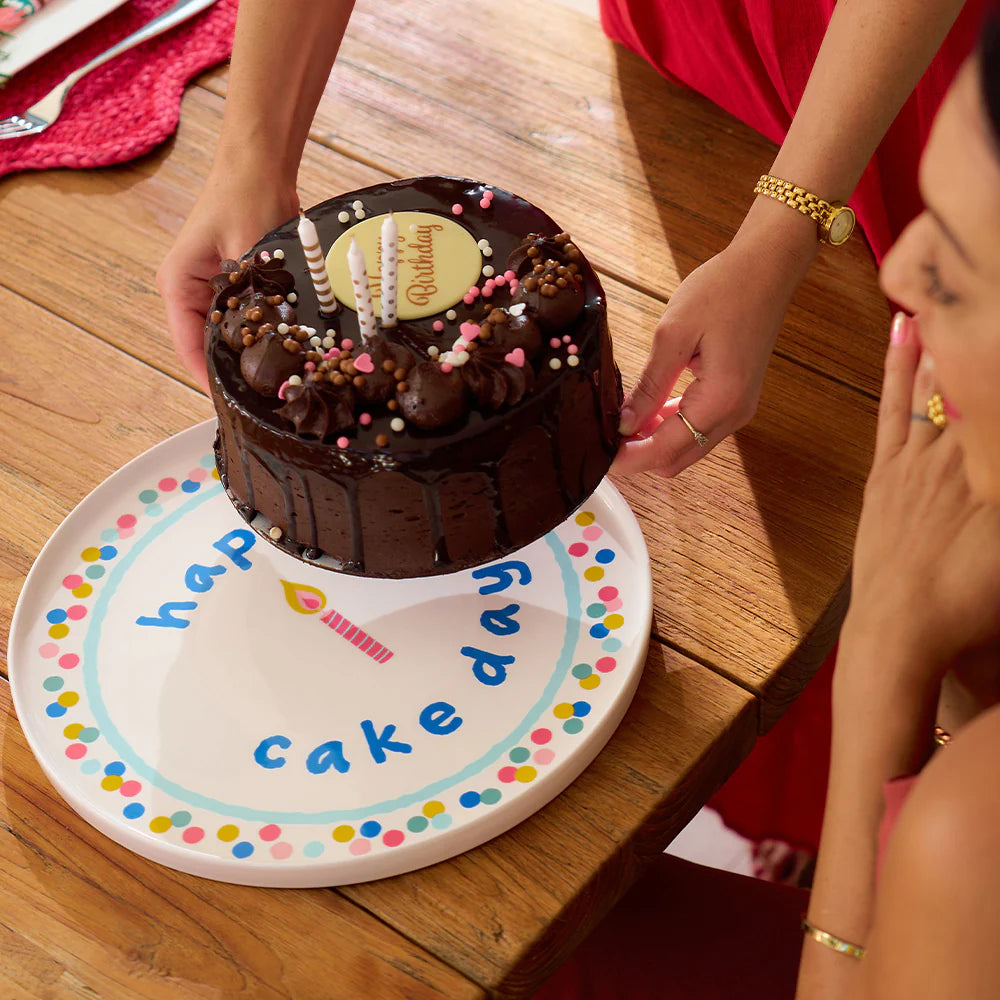 SERVING PLATE - HAPPY CAKE DAY