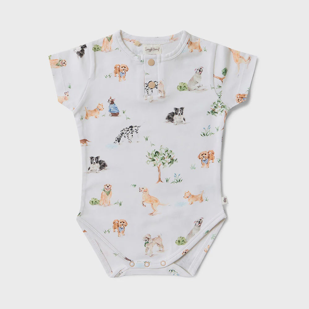 Dog Park Short Sleeve Organic Bodysuit