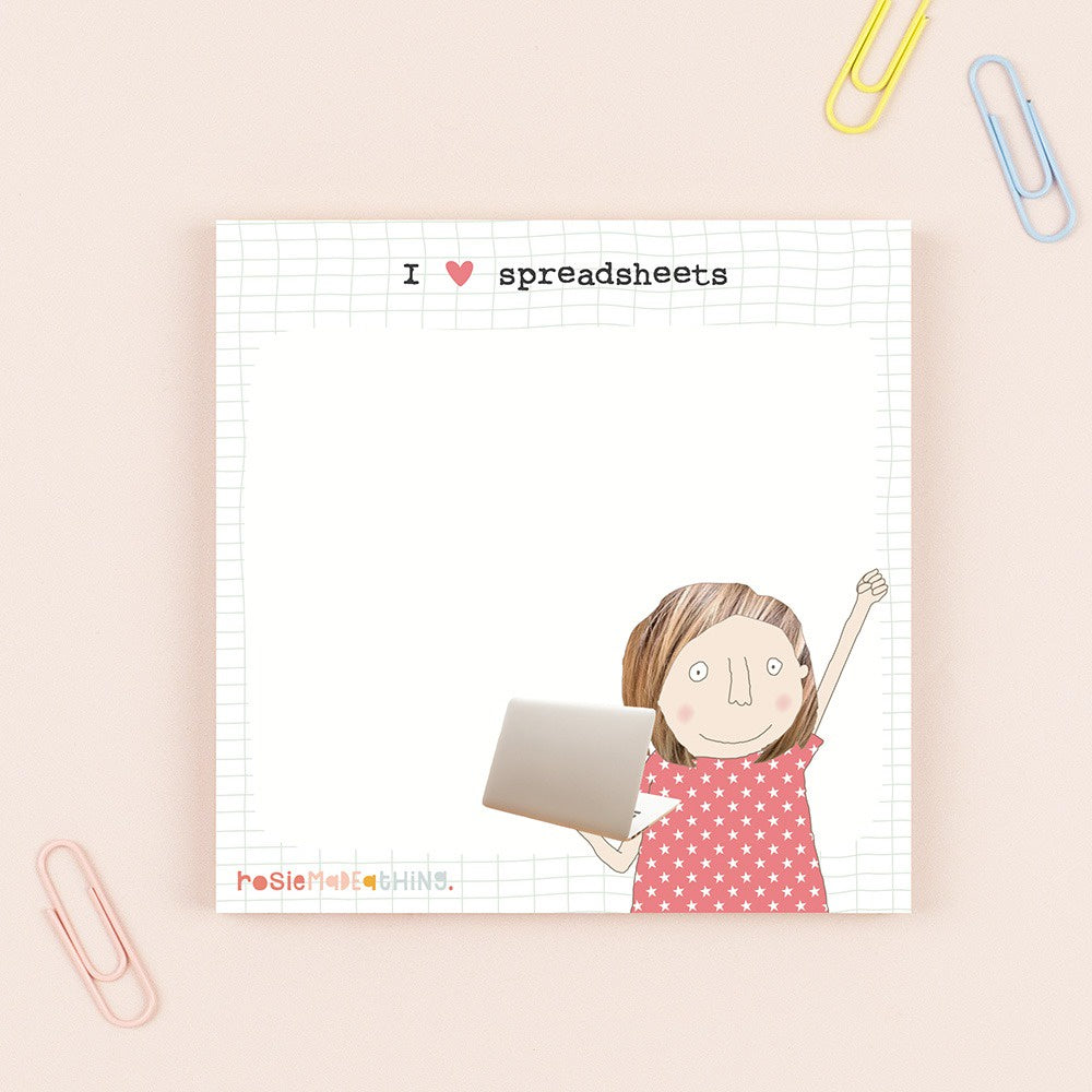 I Love Spreadsheets - Sticky Jot