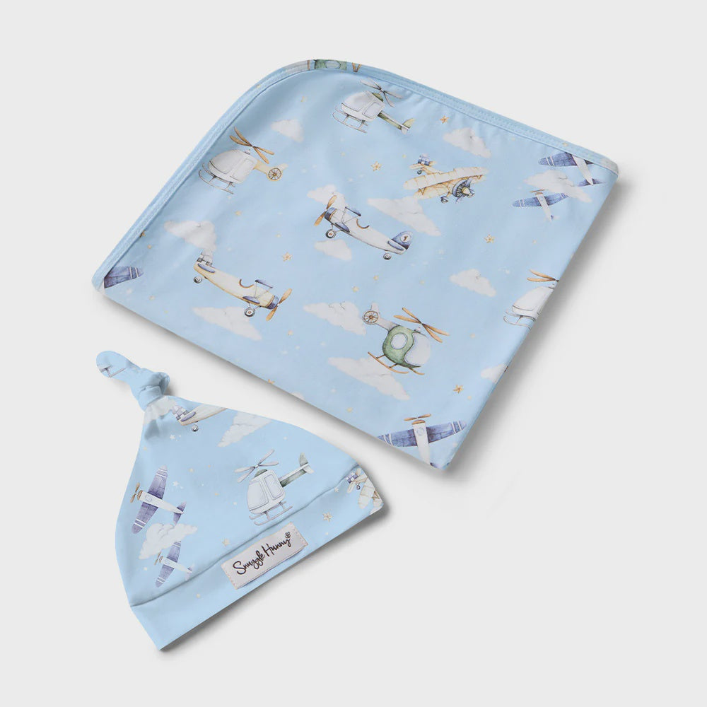 Taking Flight - Jersey Wrap &amp; Beanie Set