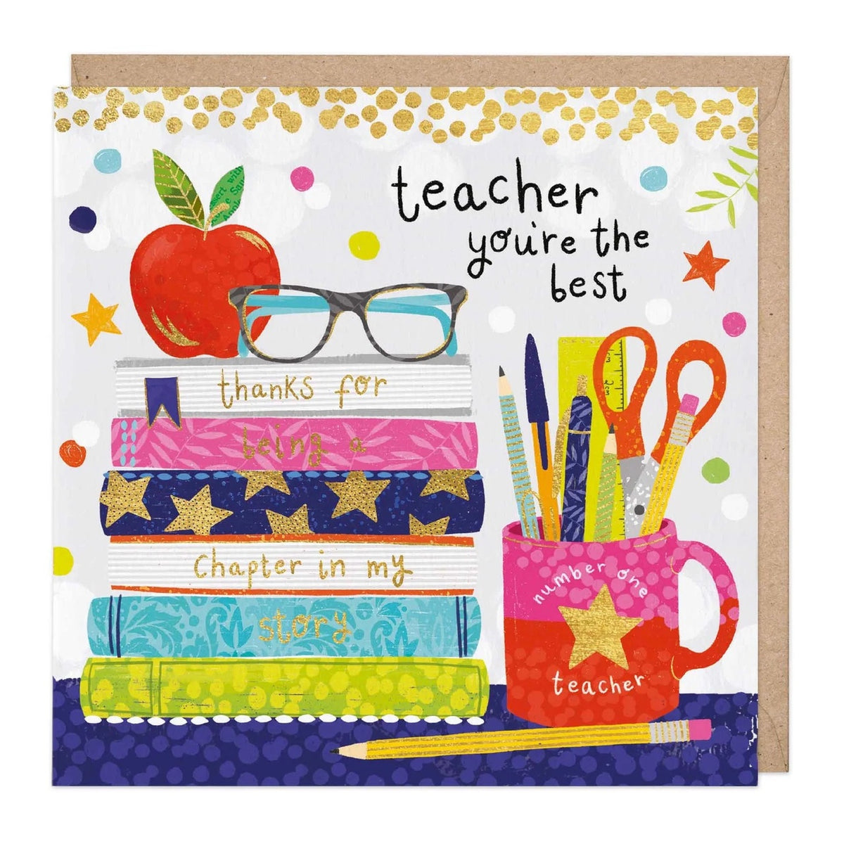 Best Teacher- Thank You - Greeting Card