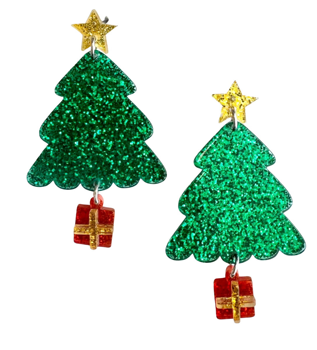 Pop Christmas Tree Earrings