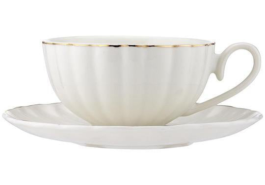 Parisienne Pearl White Cup &amp; Saucer
