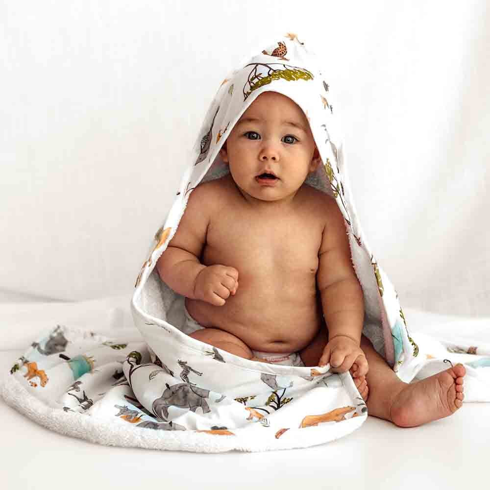 Organic Hooded Towel-Safari