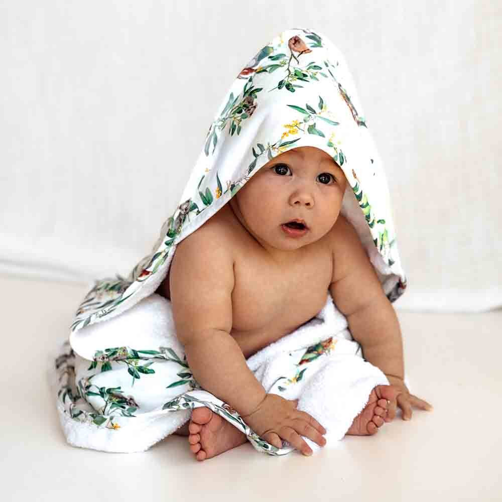 Organic Hooded Towel-Eucalypt