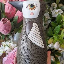 Bird Brown Watering Can/Vase
