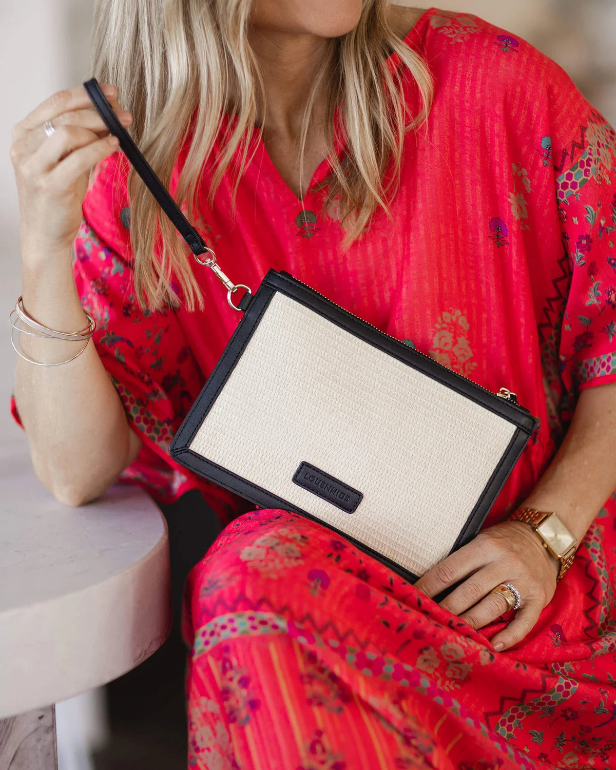 Olina Natural Textured Clutch