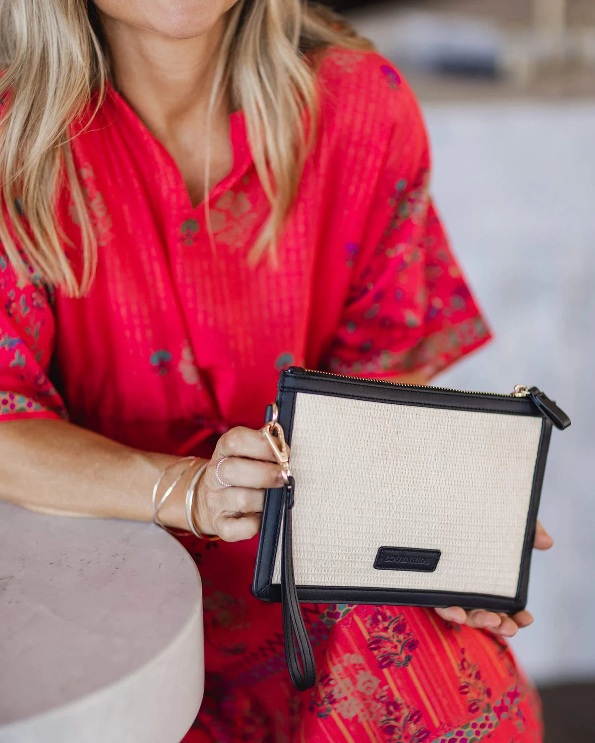 Olina Natural Textured Clutch