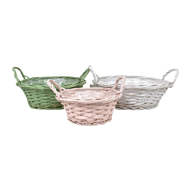 Elle Easter Large Basket - White