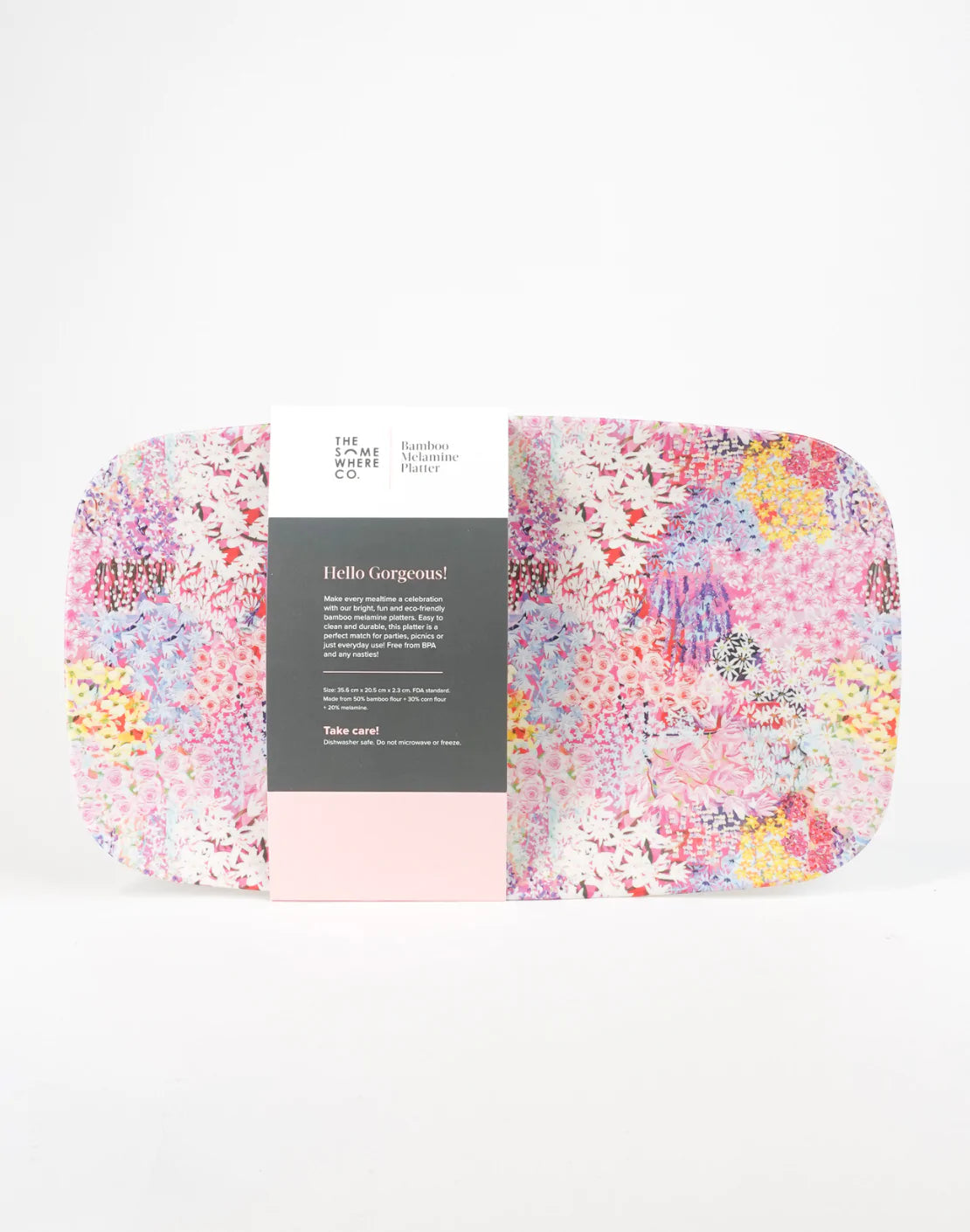 The Somewhere Co - Garden Party Bamboo Melamine Platter
