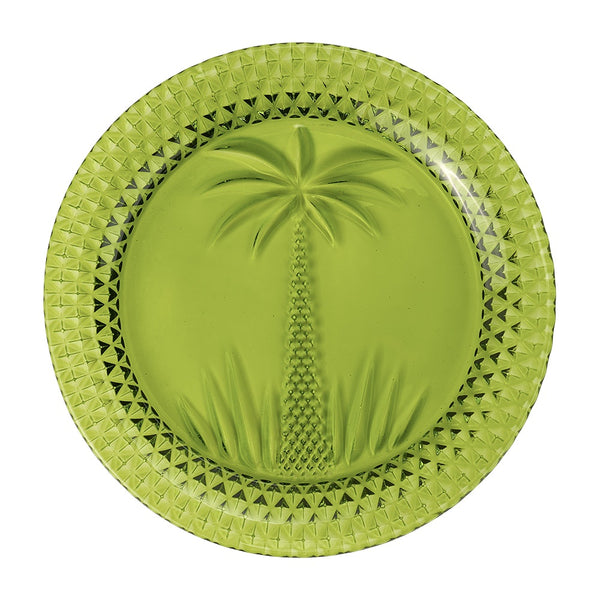 Palm Tree Plate Set 4 Green Lilly cooper