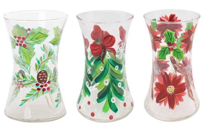 HAND PAINTED CHRISTMAS VASE