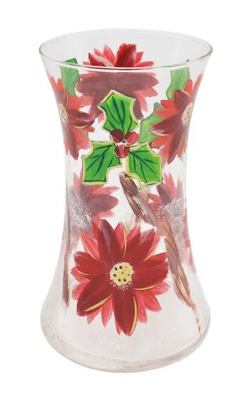 HAND PAINTED CHRISTMAS VASE