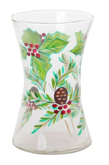 HAND PAINTED CHRISTMAS VASE