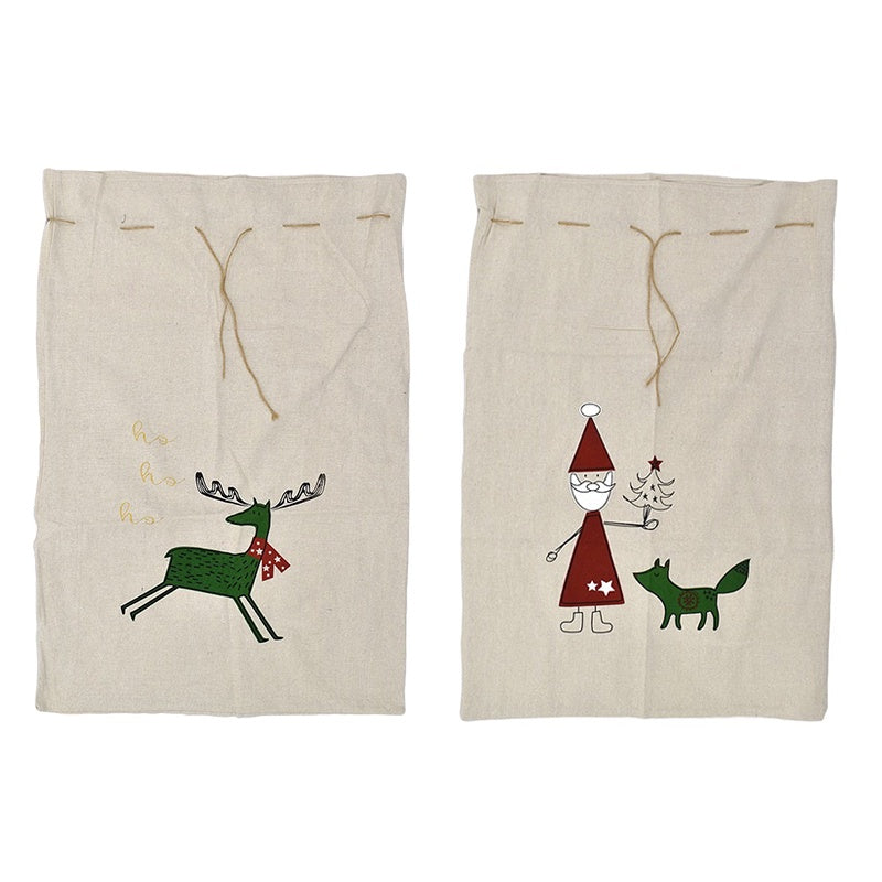 Fabric Deer/Santa Bag