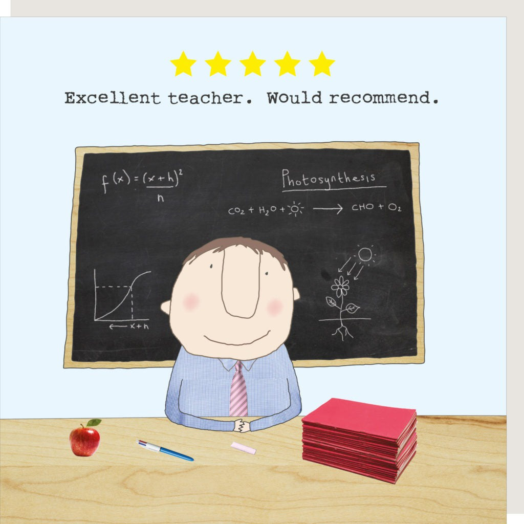Five Star Teacher - BOY - Greeting Card