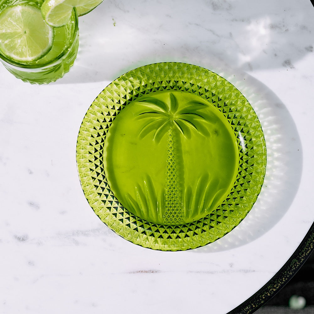 Palm Tree Plate Set 4 Green Lilly cooper