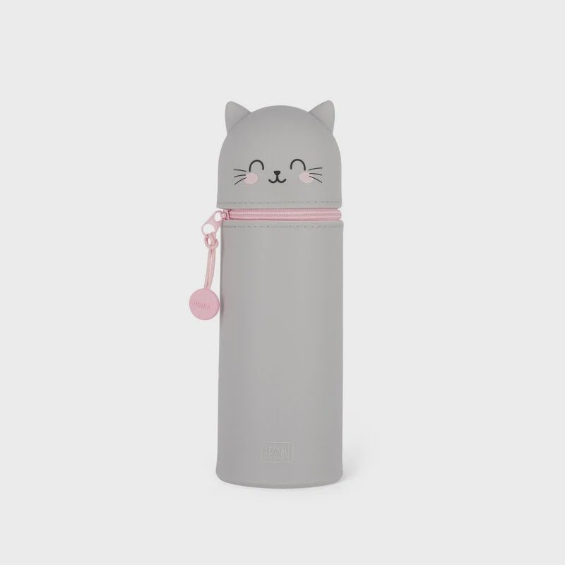 Kawaii - 2 in 1 Soft Silicone Pencil Case - Kitty Kat