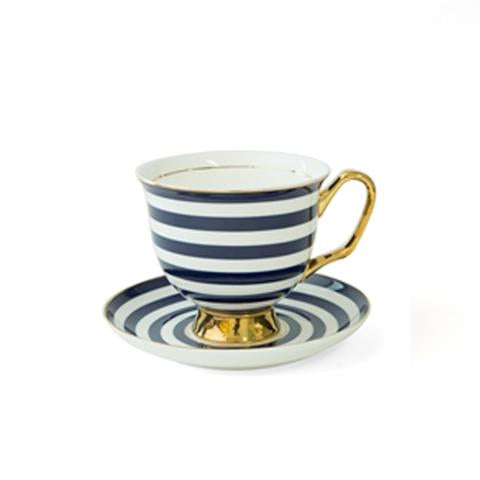 Blue Stripe Tea Cup Set