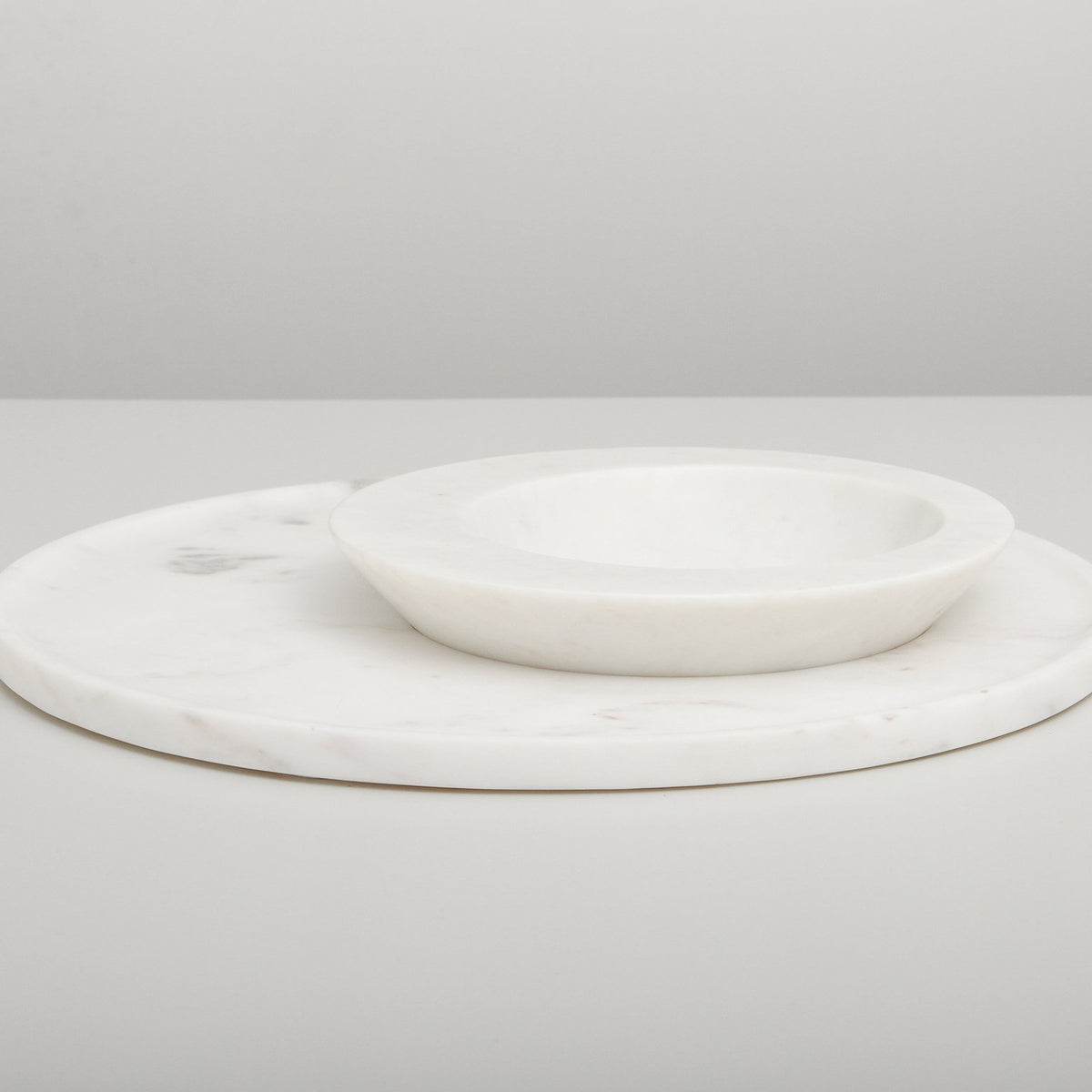 Axis Marble Bowl &amp; Platter Set