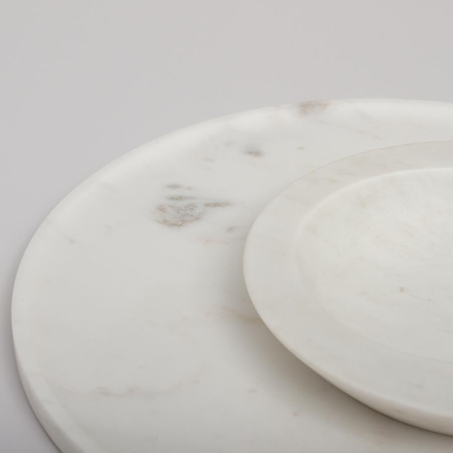 Axis Marble Bowl &amp; Platter Set