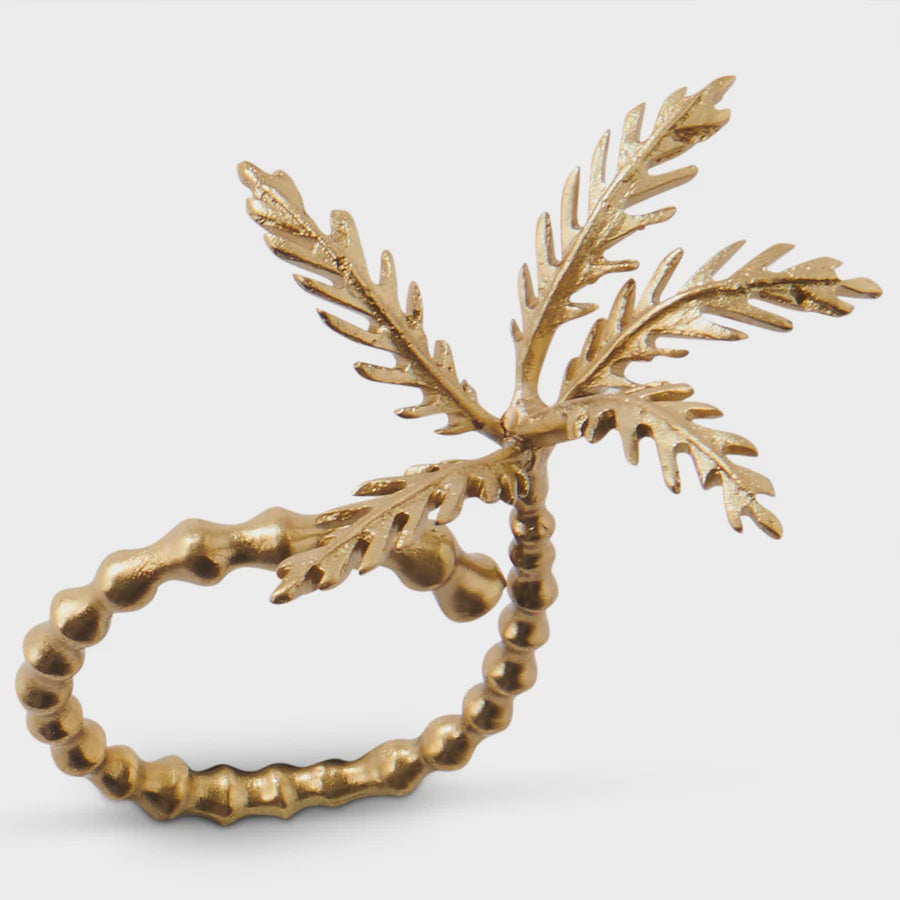 Kip & Ko Palm Tree Brass Napkin Rings