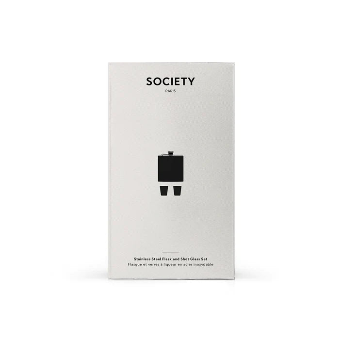 Society Paris: Barware Flask And Shot glass Set