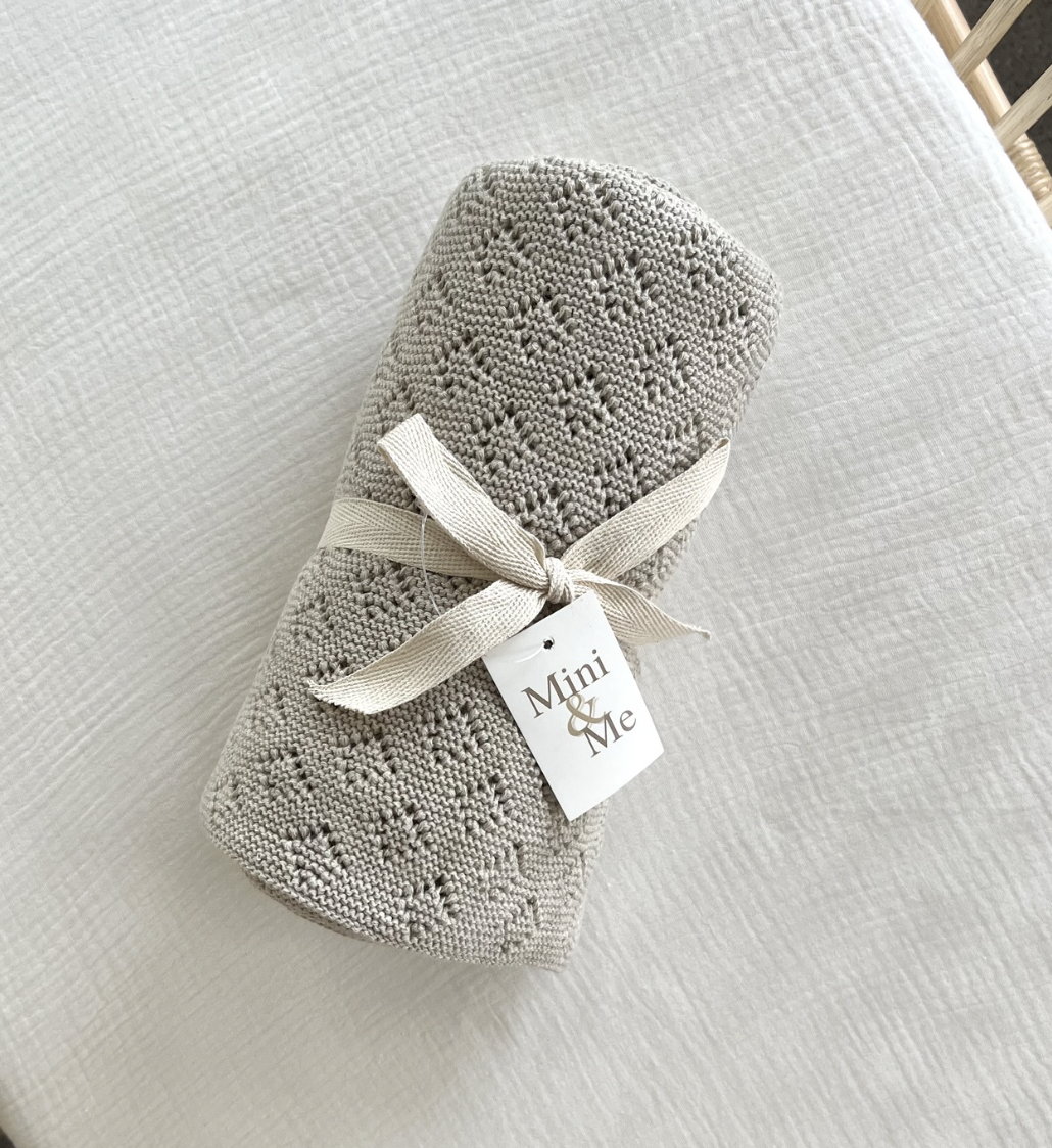 Diamond Knit Baby Blanket