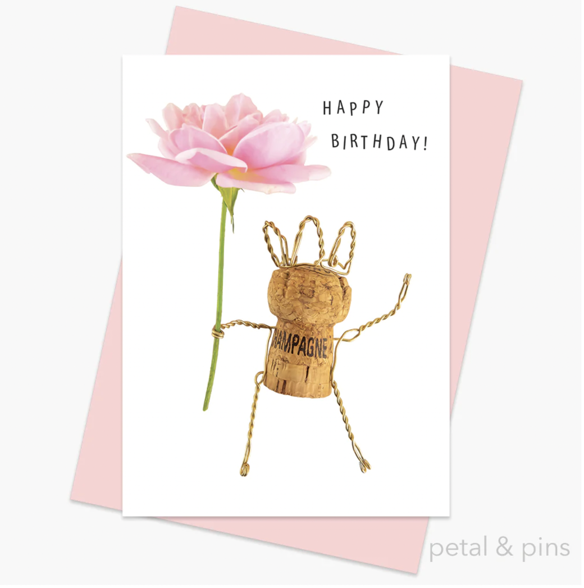 Happy Birthday  - Champagne - Greeting Card