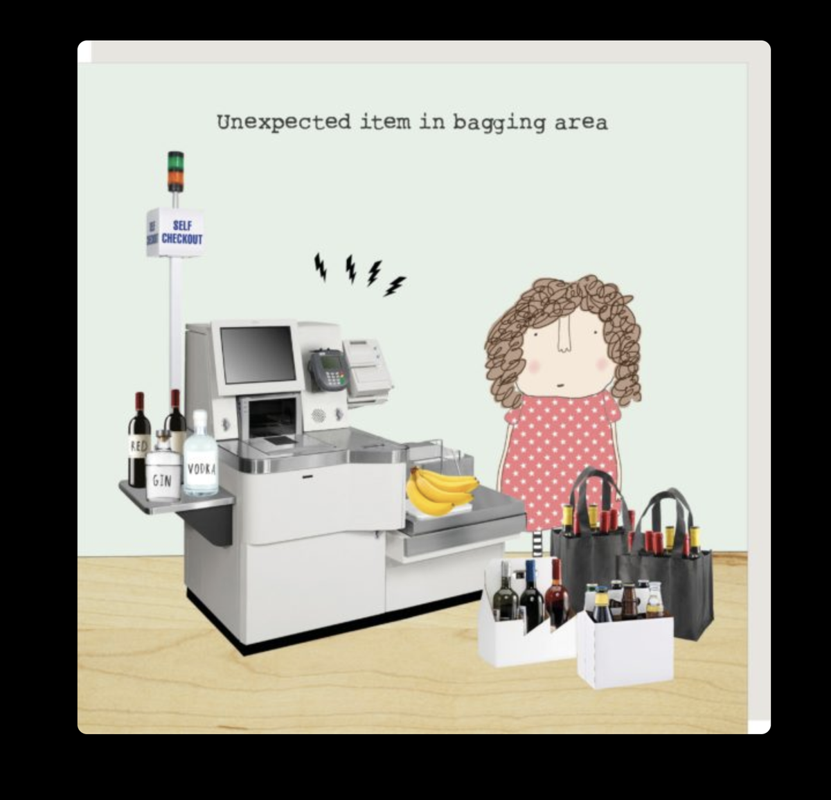 bagging area - Greeting Card