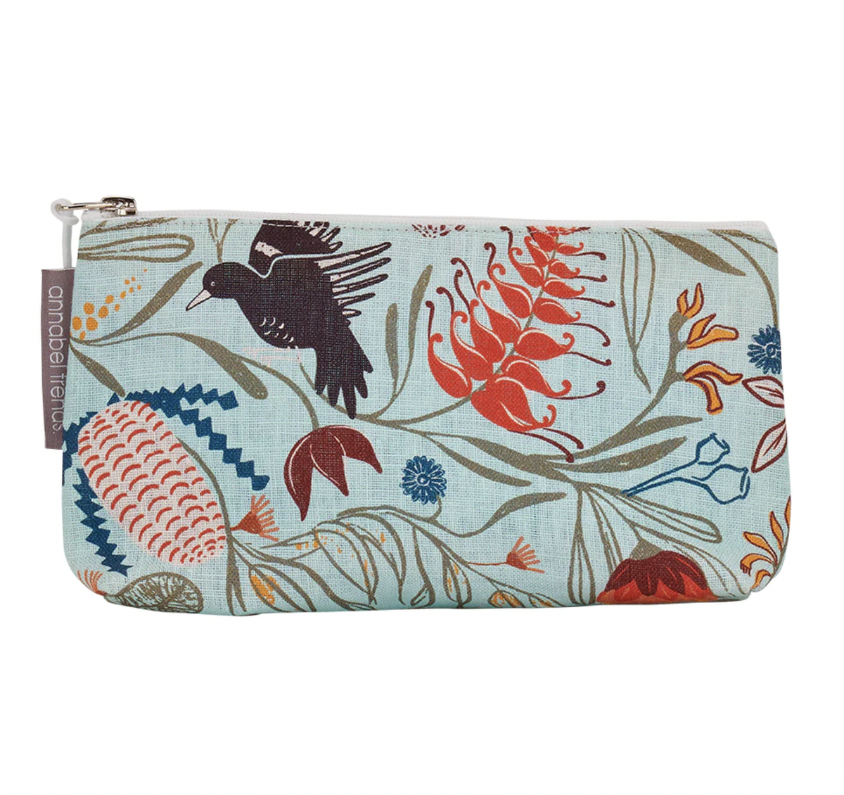 LINEN COSMETIC BAG SML - MAGPIE FLORAL MS